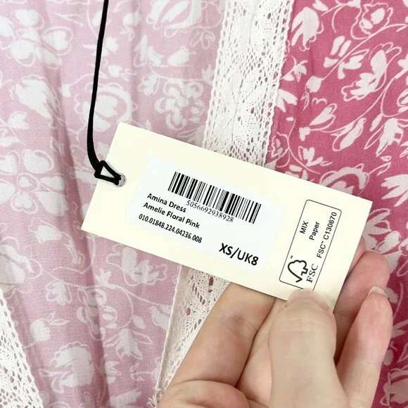 NWT Rixo Amina Maxi Dress in Amelie Floral Pink - Picture 7 of 14